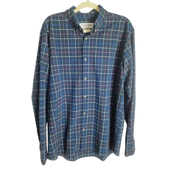 Mizzen and Main Other - Mizzen + and Main Mens plaid button down shirt sz XL trim fit Careerwear casual
